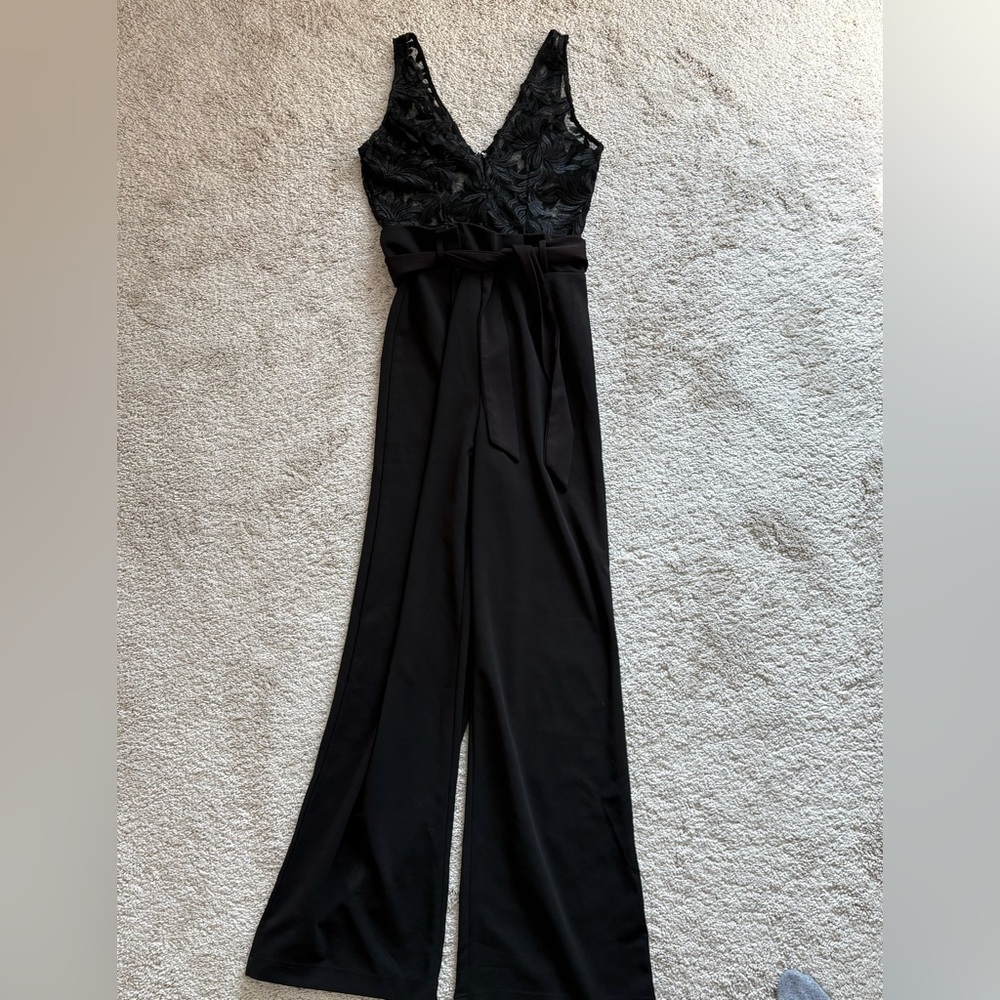 AKIRA Black Lace Jumpsuit